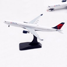 Aviation 델타항공 A330-300 모형 비행기 항공기 다이캐스트 1:400, 비행기모형+항공기견인차(토잉카)