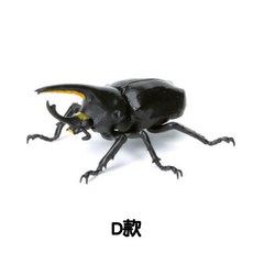 BANDAI 轉蛋 扭蛋 生物大圖鑑 昆蟲篇03 鍬形蟲 昆蟲圖鑑 - 全6款, 1個, D款/鍬形蟲-黑色  3Z601