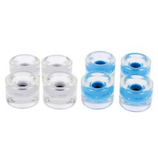 shangren 야간에 라이트 업되는 70mm 라이트 업 스케이트보드 롱보드 휠 8개 78A 화이트 +, PU, 블루 화이트, 1개