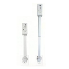 電源插座擴展器 壁掛與延伸雙重模式 伸縮支架 多元介面, 白, 1個, 44~70