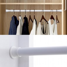옷걸이 행거봉 헹거 드레스룸 수납 선반 부품 압축봉 암막커튼봉 못없이커튼봉, 2호 70-128cm, 1개