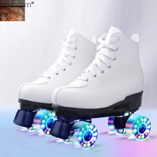 성인 스케이트 남성 및 여성 롤러 플래시, 4.화이트+블랙휠+37, 270, 1개