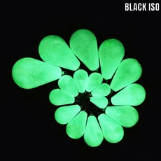 블랙이소 물방울 야광봉돌 낱개판매 문어 쭈꾸미 갑오징어 광어 낚시추 야광추, 1개, 1개입