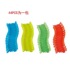 XY外貿恐龍電動軌道車DIY多變拚裝拚插塑電動LED夜光兒童軌道過山車, 軌道配件44pcs, 1個