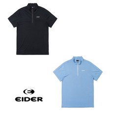 아이더 남성 반팔 기능성 짚업 티셔츠 POP 멜란지 DMM23285