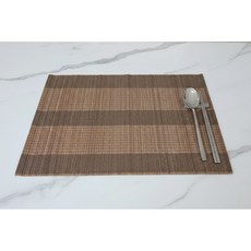 로아딕 깔끔한 대나무 식탁매트 2P 다과상 한식 냄비받침, 1개, 40X30cm, 브라운