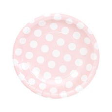 파티용 종이접시 도트핑크 6개 23Cm 생일 일회용, 1개, 단품