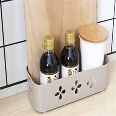 콩군하우스 무타공소품바구니타월걸이 수납용품, 화이트