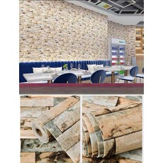 접착식 타일 인테리어 스티커 욕실 주방 모던한 간편한, 2.8m x 50cm, 1개, 두꺼운 얼룩진옐로우브릭