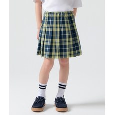 무신사 스탠다드 MUSINSA STANDARD KIDS 체크 밴딩 플리츠 스커트 [페일 그린] MKDSKXK47-PN 418496