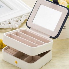 똑딱2단 미니 보석함 악세서리 정리함 인테리어, 핑크, 1개