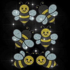 1개 유리 핫픽스 라인스톤 다리미 부착형 아플리케 의상 액세서리 (벌 모양 옷 가방 바지용) 297x210mm, 혼합색