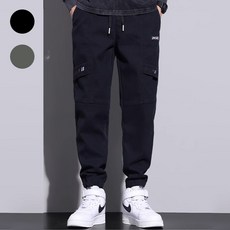 남성용 스판 조거 작업팬츠 카고 빅사이즈 아웃도어 면 바지