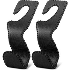 AXELETE 자동차 레스트 지갑 홀더 자동차용 PCS 가죽 2개 뒷좌석 행거 차량 블랙 보관함