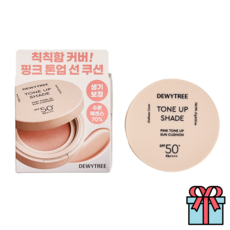 듀이트리 톤업쉐이드 핑크톤업 선쿠션 칙칙톤커버 수분광 + 사은품(랜덤), 1개, 15g