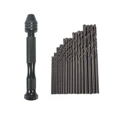 디심플 수동 핸드드릴 송곳 핀바이스 + 드릴날 20개, 1세트, 혼합색상