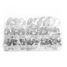 HANSUWI 스텐 호스반도 세트 60pcs 수도 클램프 조임 커넥터 연결 고압 클립, 1세트