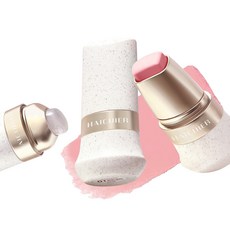 듀이 블렌딩 립앤치크 듀얼 치크밤 스틱 실리콘 브러시 내장, 2개, 01솜사탕 핑크