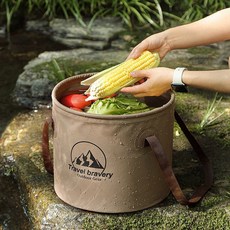 야외 휴대용 대용량 물통 쌓기 세탁물 캠핑 발 담그기 야채 세척 및 물 저장, 10L 커피색