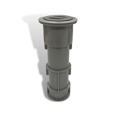 엄브렐러 슬리브와 센터 캡이 있는 DPM 헤비 듀티 프로 수영장 스탠드 산 폴스 배구 티키 토치 폴스(7 1/2 라이트 그레이)와 호환 가능, White, 7 1/2