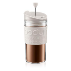 보덤 BODUM TRAVEL 휴대용 커피 프레스 커피메이커 350ml 플라스틱, 화이트, 1개