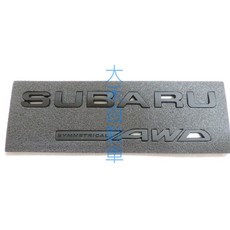 大禾自動車 SUBARU AWD 消光黑 車標 附背膠，兒童電動車改裝配件，個性化裝飾，提升品牌形象，簡易安裝，耐候材質, 1個