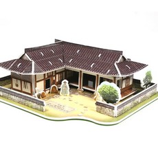 모두의취미 3D우드락 건축 건물 입체 퍼즐 모형 시리즈, 기와집 우드락, 1피스, 1개