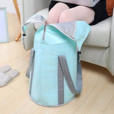 접이식 휴대용 간편 족욕기 수족냉증 무릎 높이 족욕, 핑크, 1개