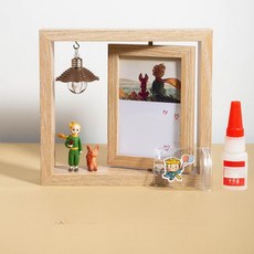장식 소품 사진 풍경 수정 디스플레이 깃털 촬영 웨딩, 1개, 프레임-어린 왕자 [서 있는 버전]+작은 여우