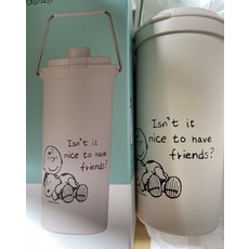 康寧餐具SNAPWARE史努比不鏽鋼手提保溫杯 可愛圖案 輕巧手提 保溫保冷, 白色, 1個, 800ml