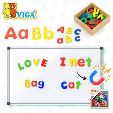 비가 알파벳 원목자석 52P 영어학습, 1세트