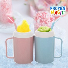 (1+1)슬러시 메이커 슬러쉬 기계 연핑크 연블루, 슬러시메이커-연블루+연블루