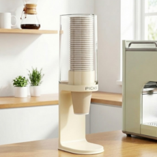 픽스앤고 종이컵 디스펜서 스탠드형 컵 정리 꽂이, 크림, 1개