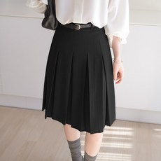 데일리앤 소베 미디 핀턱 플리츠 주름스커트 봄 여름 가을 하객룩