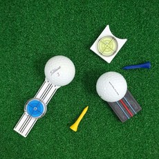 라인 수평 볼마커 경사도 확인 레벨체크 볼마크 퍼팅라인, 블랙(수평볼마커는 색상랜덤), 1개