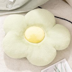 無品牌 毛絨絨花朵坐墊 抱枕 辦公室椅墊, 抹茶綠 毛絨絨花朵,50釐米 限時促銷 僅剩89件