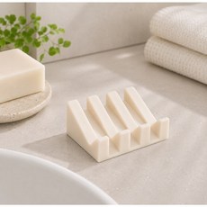 포니홈 세면대 비누 받침대 1+1 말랑 실리콘 받침 물빠짐 욕실 비누 거치대 화장실, 2개, 아이보리