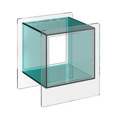 免安裝透明北歐輕奢主臥床頭櫃, 1件, 湖藍色:6mm40*40*55