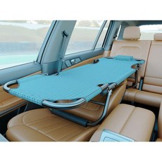 자동차 뒷좌석 캠핑 차량용 차박매트 접이식 침대, 블루