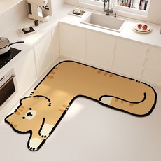 style dr 주방매트 부엌 바닥 매트 미끄럼방지 방수매트 싱크대 발매트, 고양이, 1개
