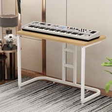 전자 받침대 거치대 스탠드 건반 선반 신디사이저 키보드스탠드, B. 화이트 선반 + 오크