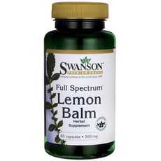 Swanson 斯旺森 檸檬香蜂草膠囊 500mg, 60顆, 1罐
