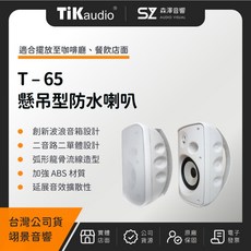 TiKaudio T-65 6.5吋 懸吊型 戶外 防水喇叭 適用於咖啡廳 餐飲店面 (翊景公司貨) 環繞喇叭, 黑色