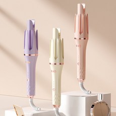 일체형 고데기 자동 고데기 머리 볼륨고데기 32MM 헤어 웨이브, 핑크