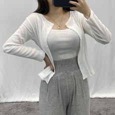 바나나2 여리여리 여성 여름 홀터 나시 가디건 투피스 세트