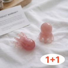 코코링하우스 문어 두피 괄사 마사지기, 핑크, 2개