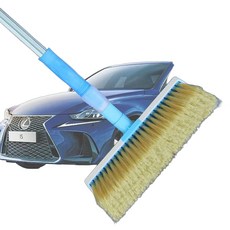 돼지털 세차솔 셀프 세차장 돈모 밀대 카센터 거품 브러시 장대, 1.6m 두꺼운 알루미늄 봉+브러시, 1개