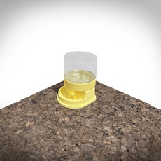 두렙 파충류 자동급수기 소사이즈 물그릇, 1개, 파스텔 옐로우