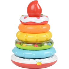 윈펀 촉감 케이크 링 쌓기, 혼합 색상, 1개