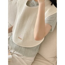 [오보기]엄마 턱받이 엄마 침받이 트림패드 수유가리개, 누빔 버전, 1개, 1개입, 화이트